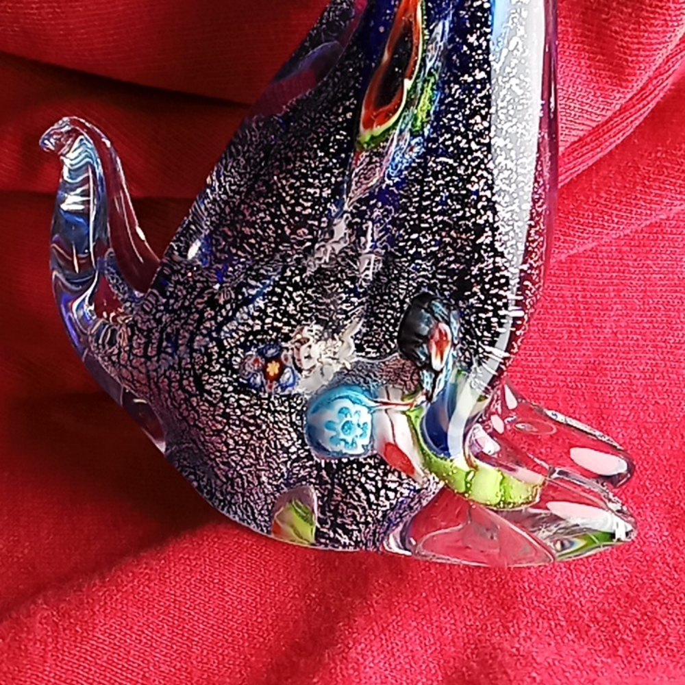 Murano Art Glass Cat Figurine. Beautiful Mixed Colors. Flawless Condition. - Picture 4 of 16